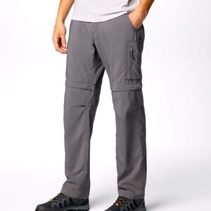 COLUMBIA Men’s Silver Ridge Utility Convertible Pants City Gray Size 40x30
